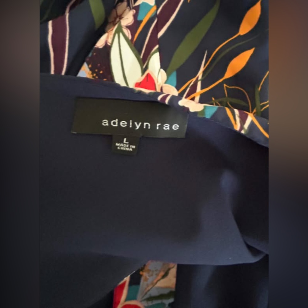 Adelyn Rae Navy Floral Jumpsuit - Picture 5 of 5
